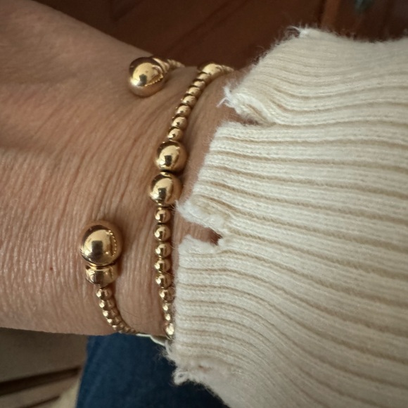 ENEWTON Bracelets - Hope Gold 3mm and flexi Cuff. Stack of 2 x 1 . Size  6.25 - Picture 3 of 4